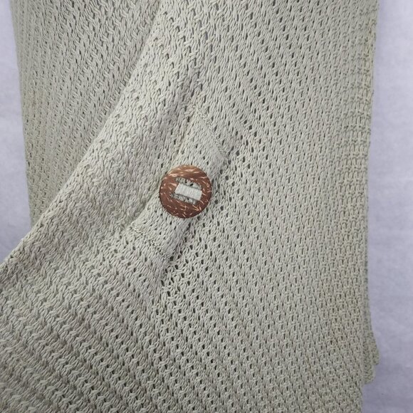 Soft Surroundings Waterfall Cardigan Women One Size Rayon Green Open Knit Button - Picture 4 of 13